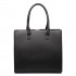 LT1666 - Miss Lulu Split Front Design Medium Tote Handbag Black and Light Brown